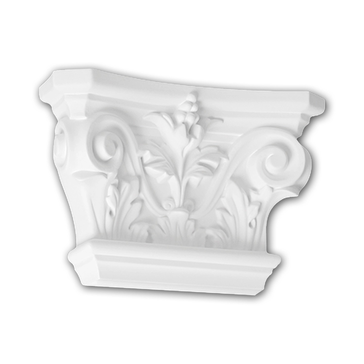 Thumbnail - PROFHOME 121001 Pilaster Kapitell Zierelement Flachsäule Wandsäule, 23,2 cm x 15 cm x 6,9 cm Weiß