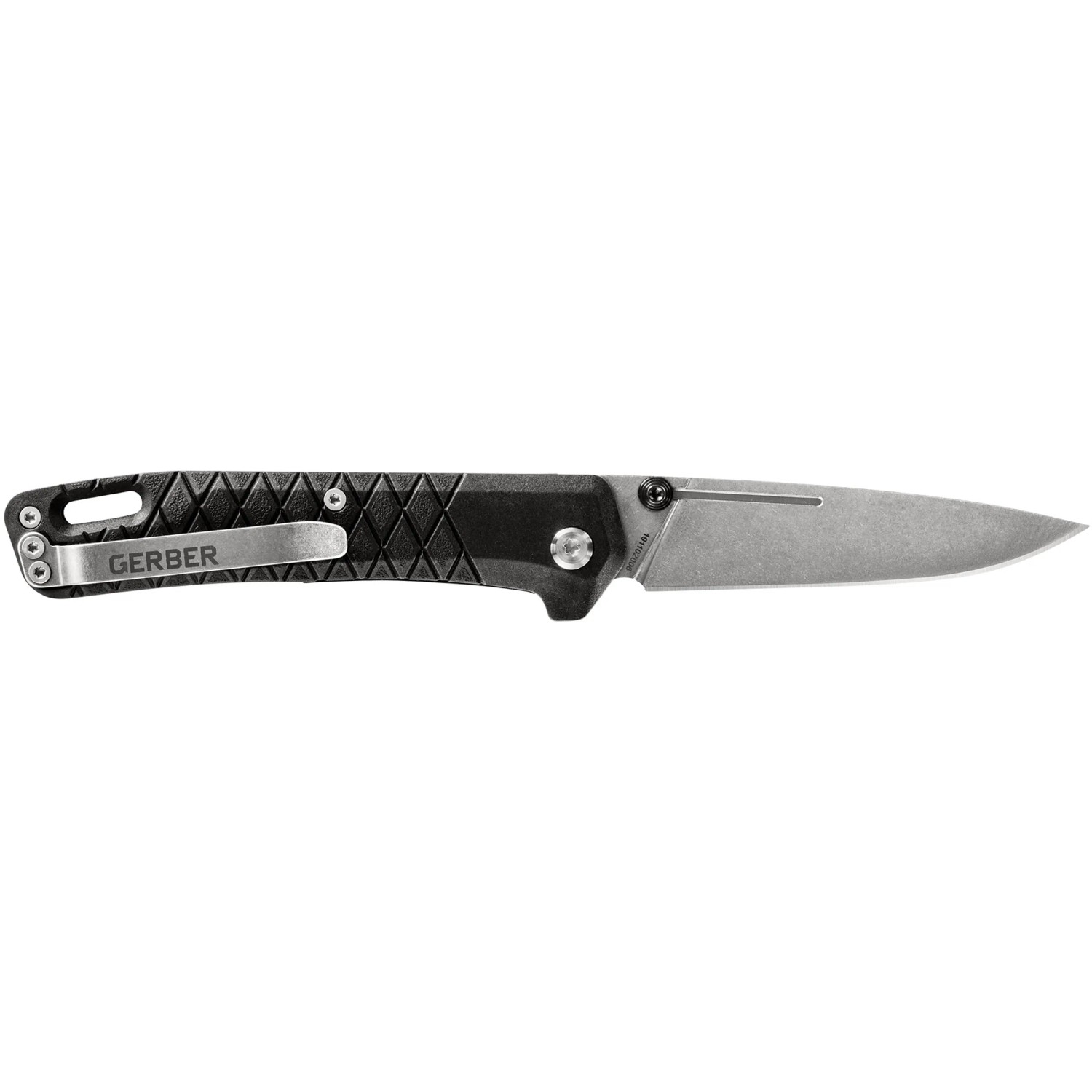 Gerber Zilch Taschenmesser mit 7,9 cm Klinge und Clip zur Befestigung.