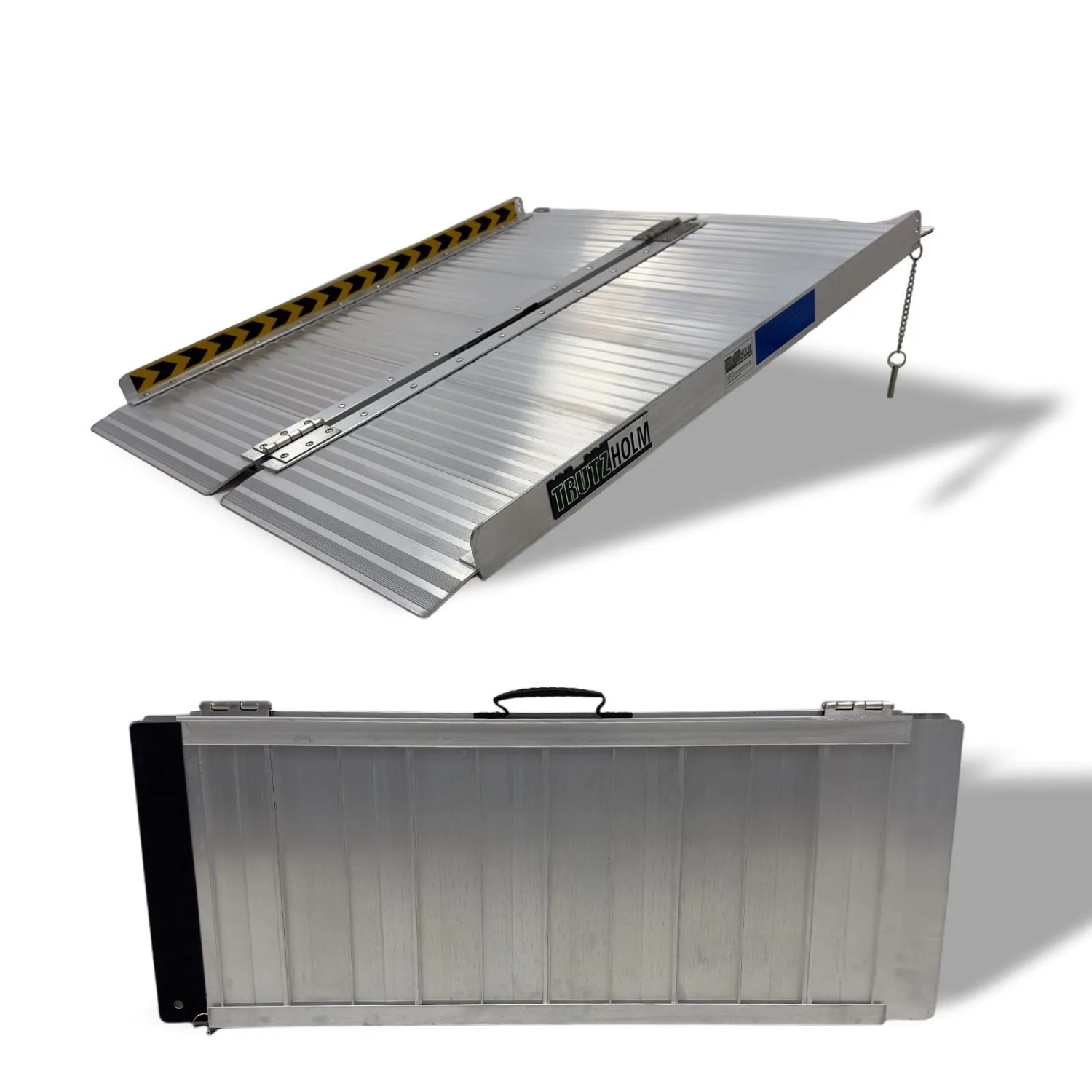 TRUTZHOLM Rollstuhlrampe Klappbar 91 cm Traglast 272 kg Alu Grau