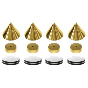 Dynavox Lautsprecher Spikes 4er Set Messing zur akustischen Entkopplung vom Boden.