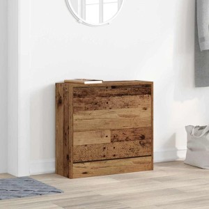 vidaXL Schuhschrank mit Speicher Altholz 60 x 21 x 57 cm Holzwerkstoff 869099