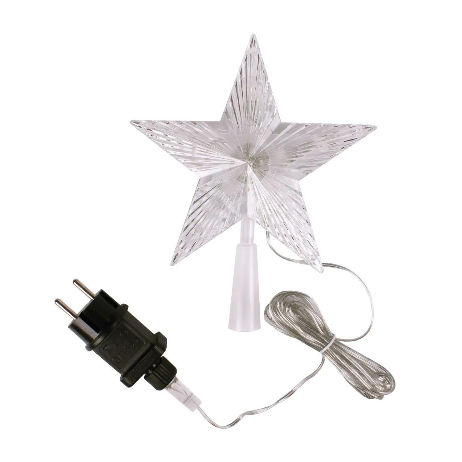 Lex Weihnachtsbaum Spitze Stern LED Beleuchtet Warmweiß Innen Christbaum Baumschmuck