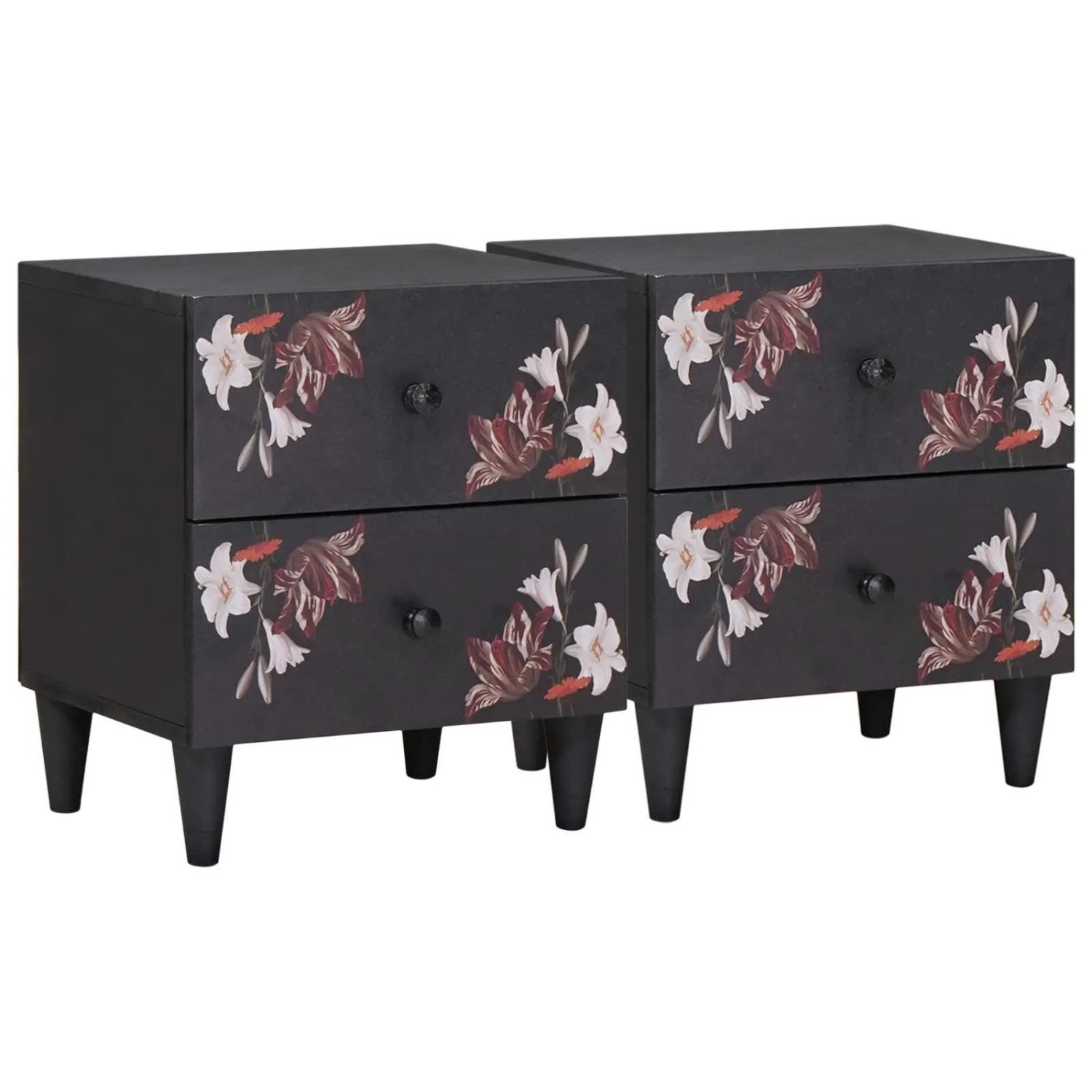 vidaXL Nachttisch 2 Stk Braun 40 x 33,5 x 46 cm Massivholz Mango 4018699 günstig online kaufen