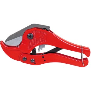 Rothenberger Kunststoffrohrschere Economy, rot, bis Ø 42 mm. Zange zum Schneiden von Kunststoffrohren.