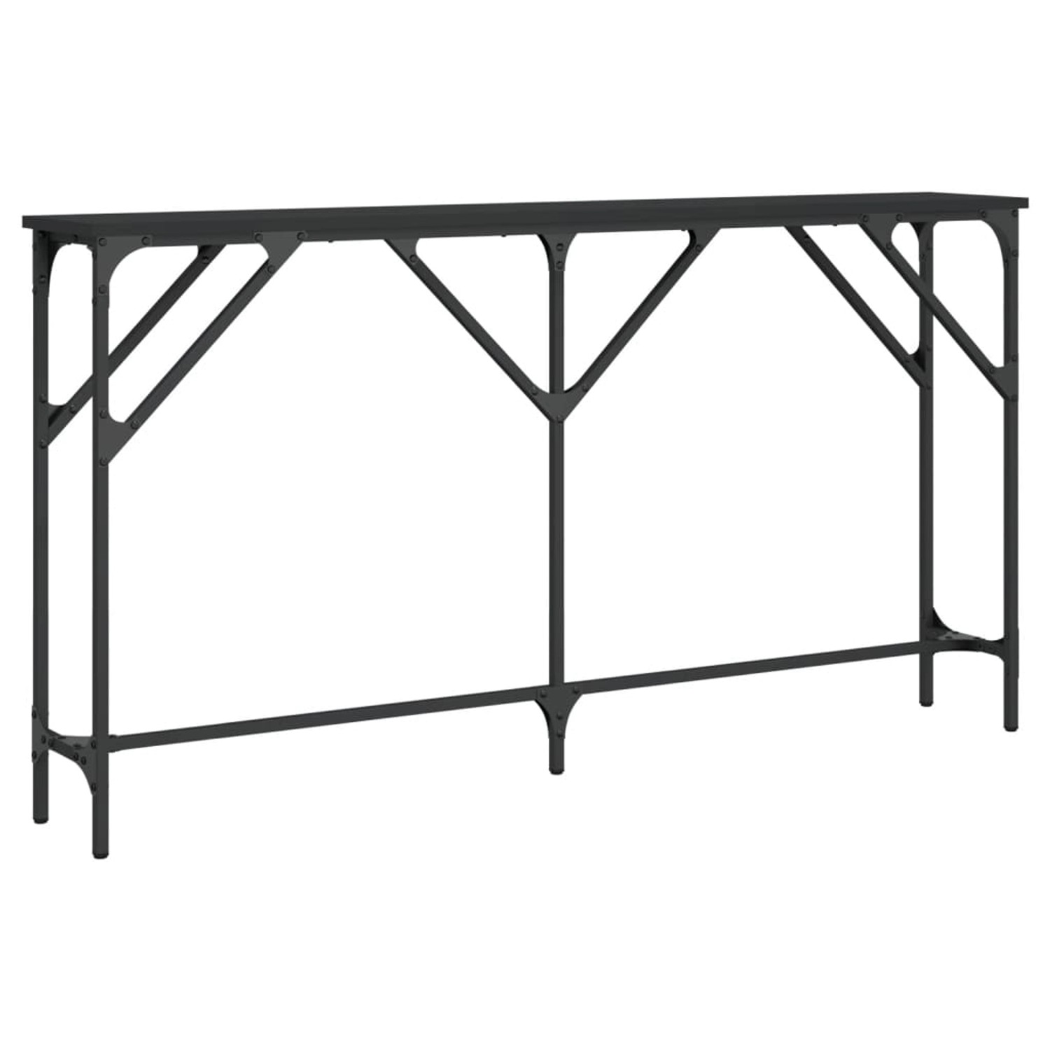 vidaXL Konsolentisch Schwarz 140x23x75 cm Holzwerkstoff günstig online kaufen