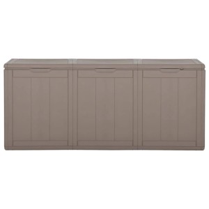 VidaXL Garten-Aufbewahrungsbox, braun, 270 L, aus PP-Rattan. Universalbox für Garten, Terrasse oder Balkon.