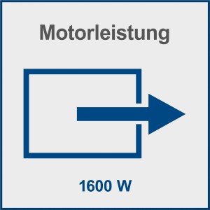 Symbol für die Motorleistung des Scheppach SprayVac 20 Nass- & Trockensaugers: 1600 W.