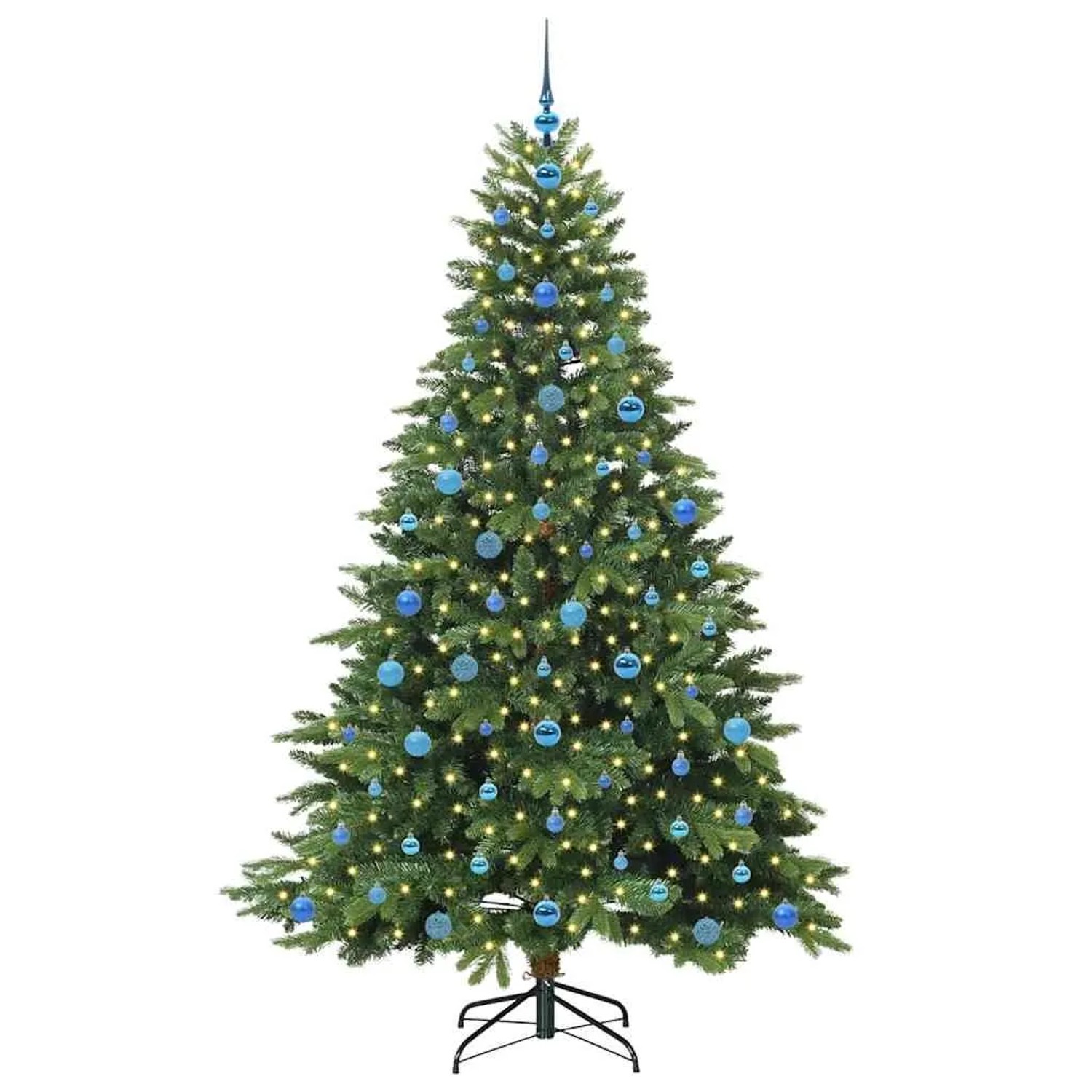 vidaXL Künstlicher Weihnachtsbaum mit 300 LEDs Grün 210 cm PE und PVC 3397569