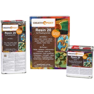 CreativEpoxy Resin 20, 6,75 kg, für kreative Projekte und Spezialspachtel-Anwendungen.