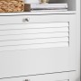 SoBuy Schuhkipper Schmal Schuhschrank mit 2 Klappen für Diele Weiß FSR152-W_8