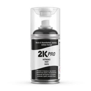 2K PRO Spraydose 250ml, RAL9005 Tiefschwarz Glanz für Autolack und mehr.
