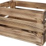 Geflammte Holzkiste L aus Kiefernholz, 23,9 x 39 x 29,2 cm, ideal zur Aufbewahrung.