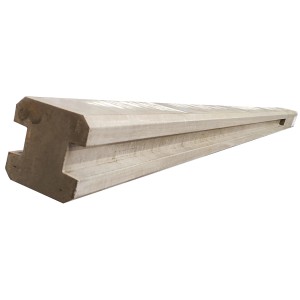 Beckers Betonzaun Zwischenpfosten Klassik, 183 cm, betongrau für Sichtschutzzäune.