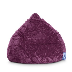 Sitzsack Fluffy Aubergine von Sitting Point mit 220 l Volumen. Bequemer Sessel für Wohnzimmer und Jugendzimmer.