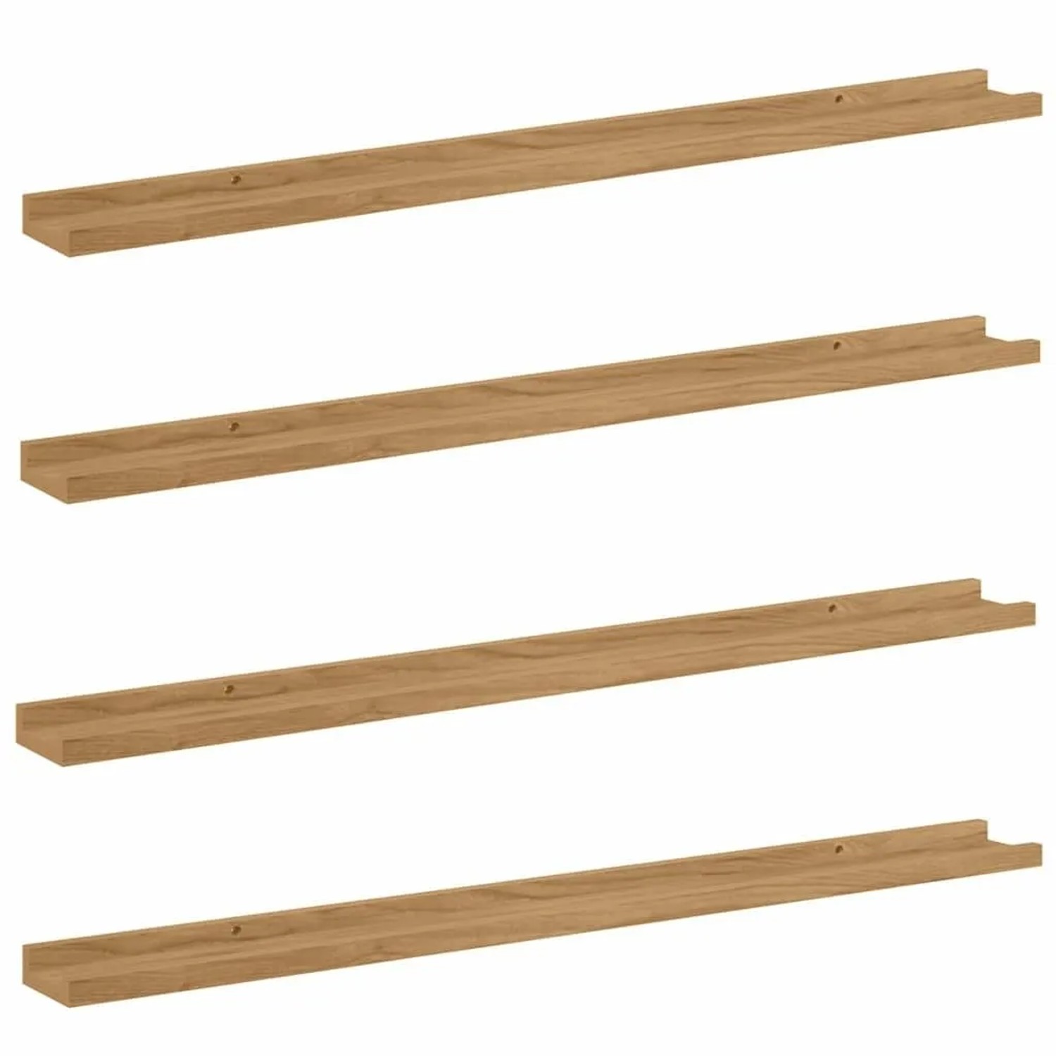 vidaXL Wandregal mit Regal 4 Stk Braun 100 x 9 x 3 cm Holzwerkstoff 42020019