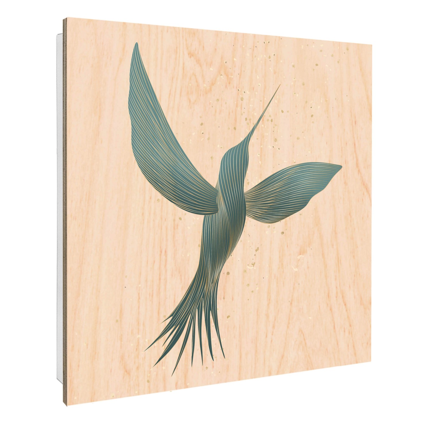 Banjado Schlüsselkasten mit Holzfront 30x30cm Weiß Scharnier Links 50 Haken günstig online kaufen