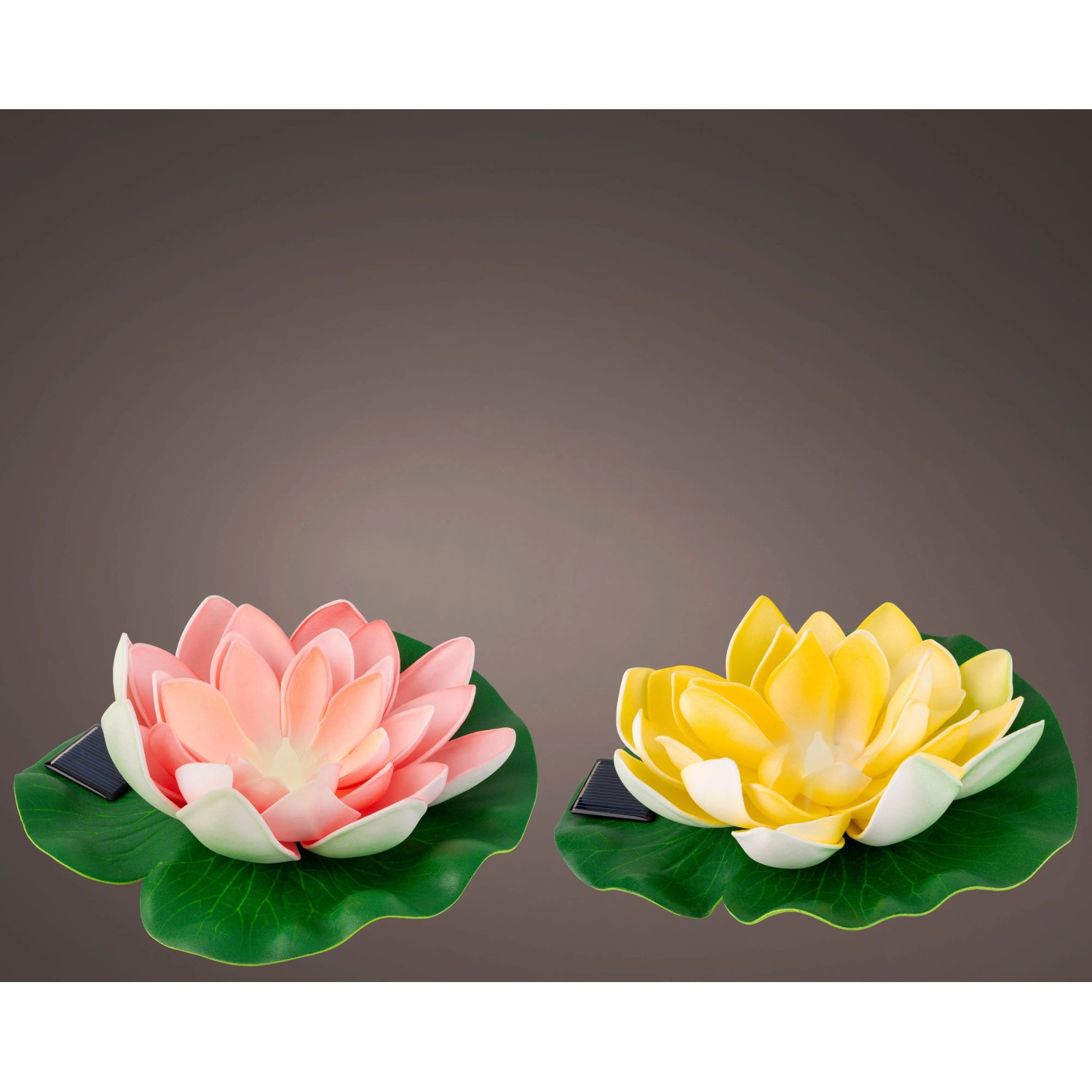 Lumineo LED Solarleuchte Solar Gartenleuchte Seerose 17x6cm Kunststoff 1 Stück Sortiert
