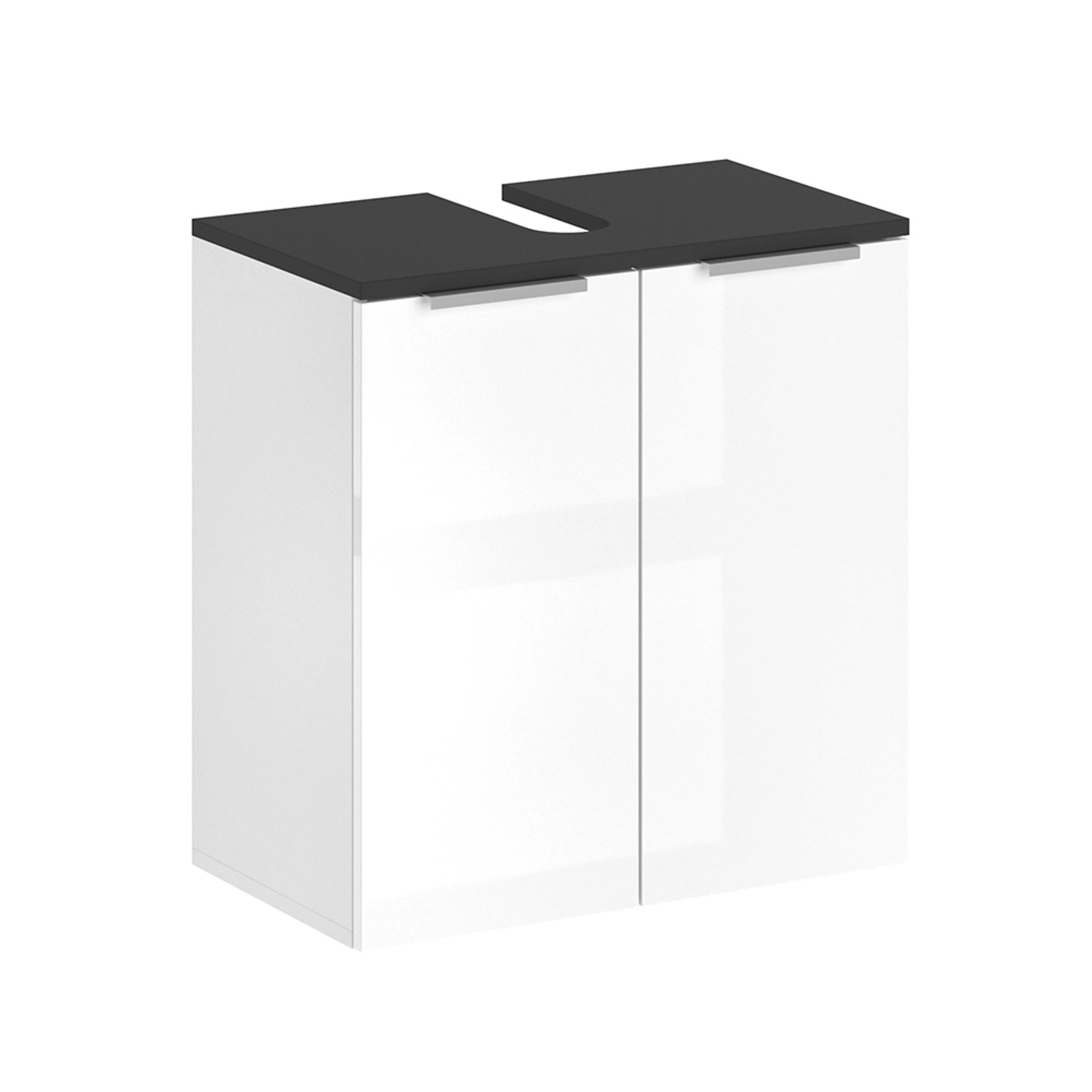 Vicco Waschbeckenunterschrank Otis Weiß Hochglanz/Anthrazit 58 x 60 cm
