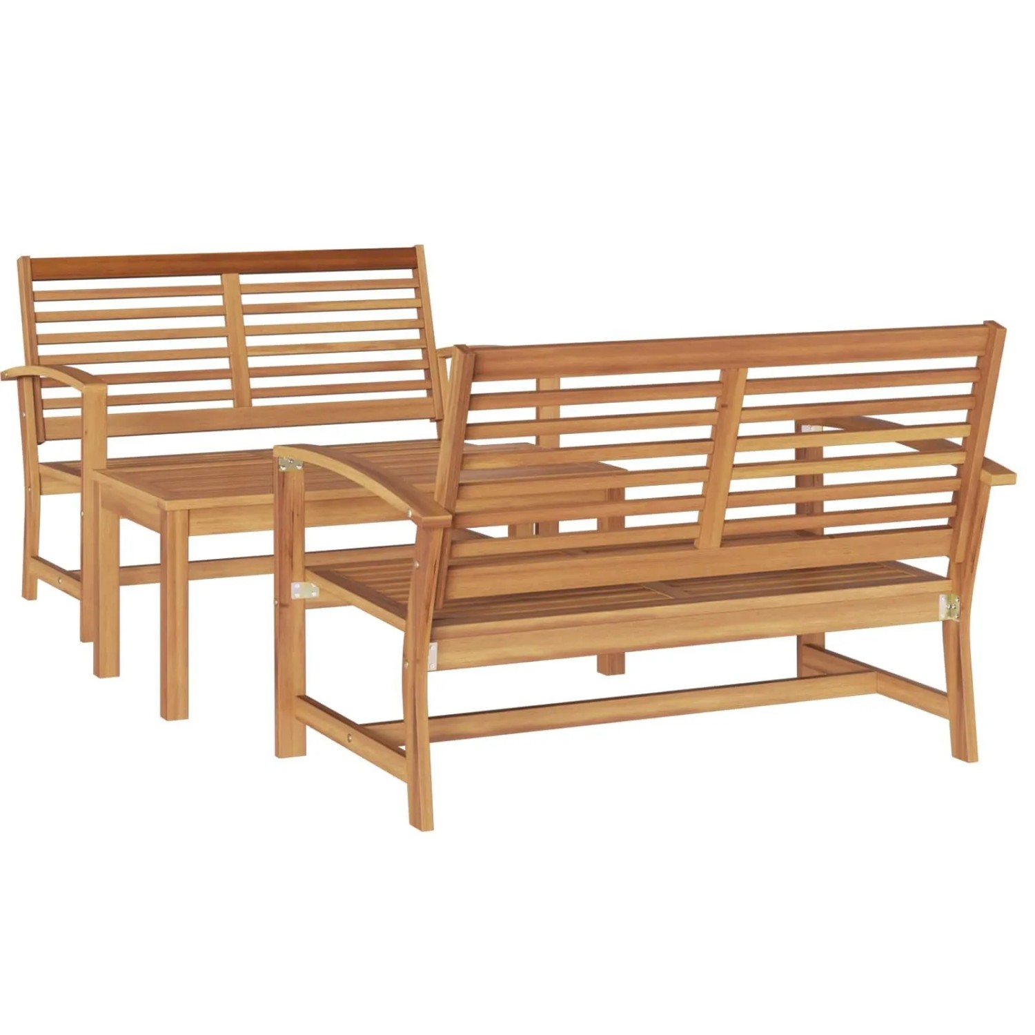 Thumbnail - vidaXL Gartensofa-Set 3 Stk Natur Massivholz Teak 3356855