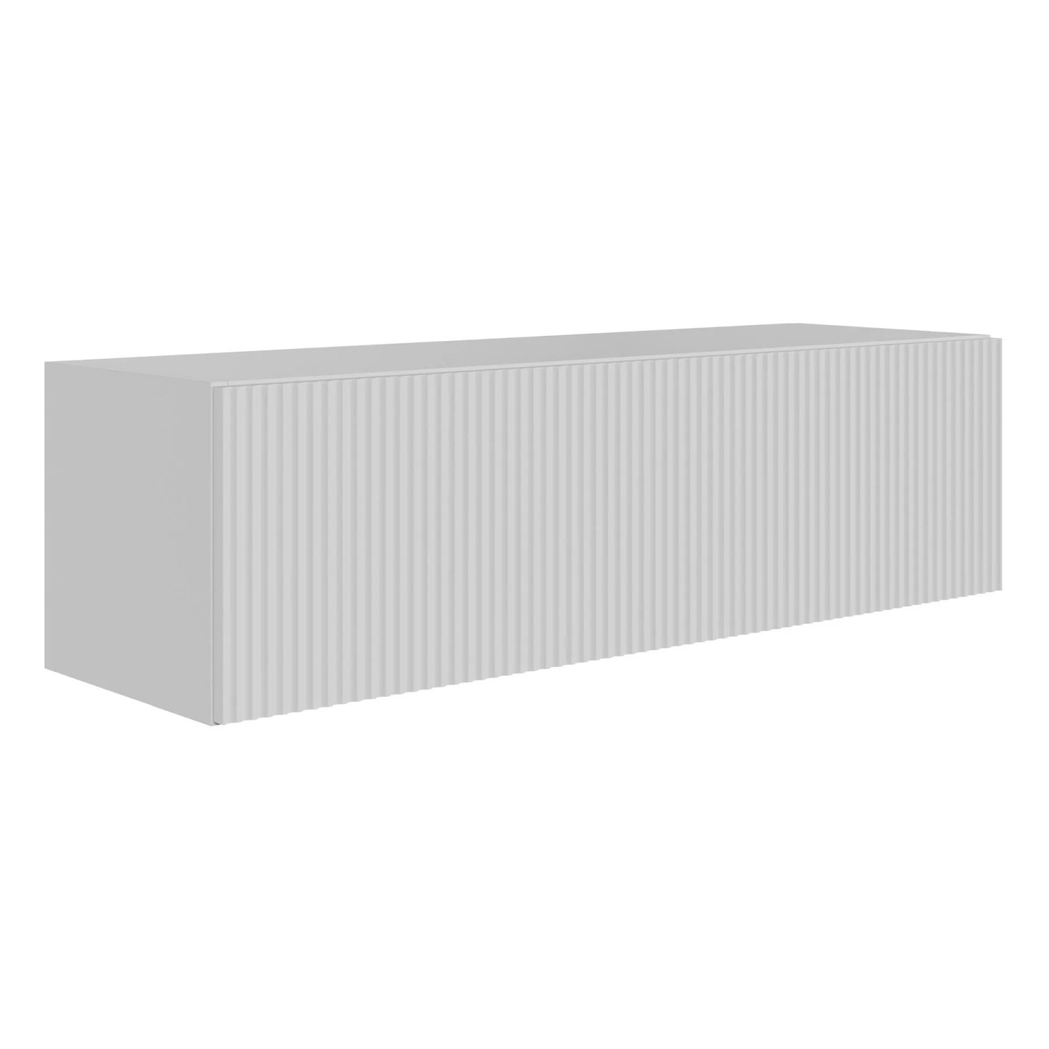 Selsey TV-Hängeboard Veldio mit Lamellenfront 100 cm Weiß
