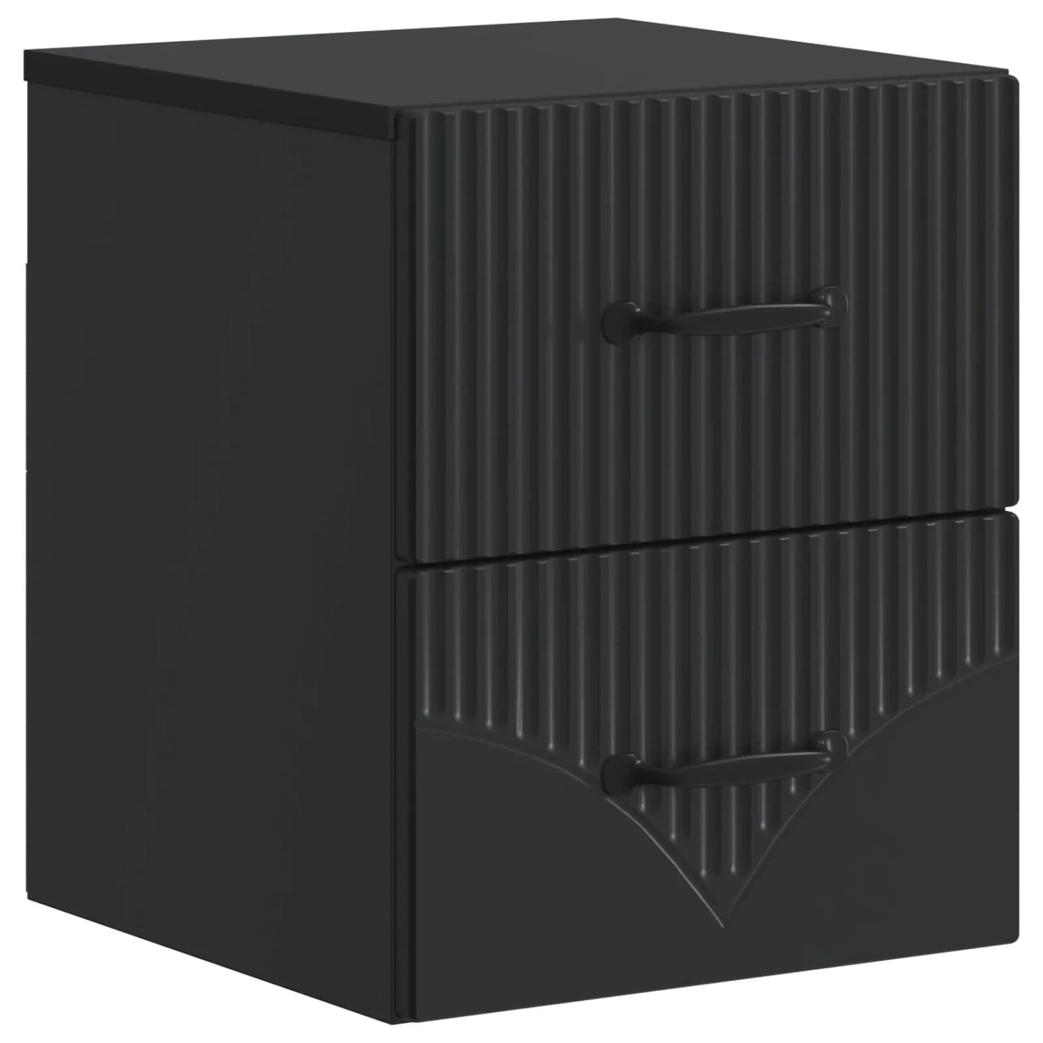 vidaXL Wandmontierter Nachttisch Schwarz 34,5 x 33 x 40 cm 898977