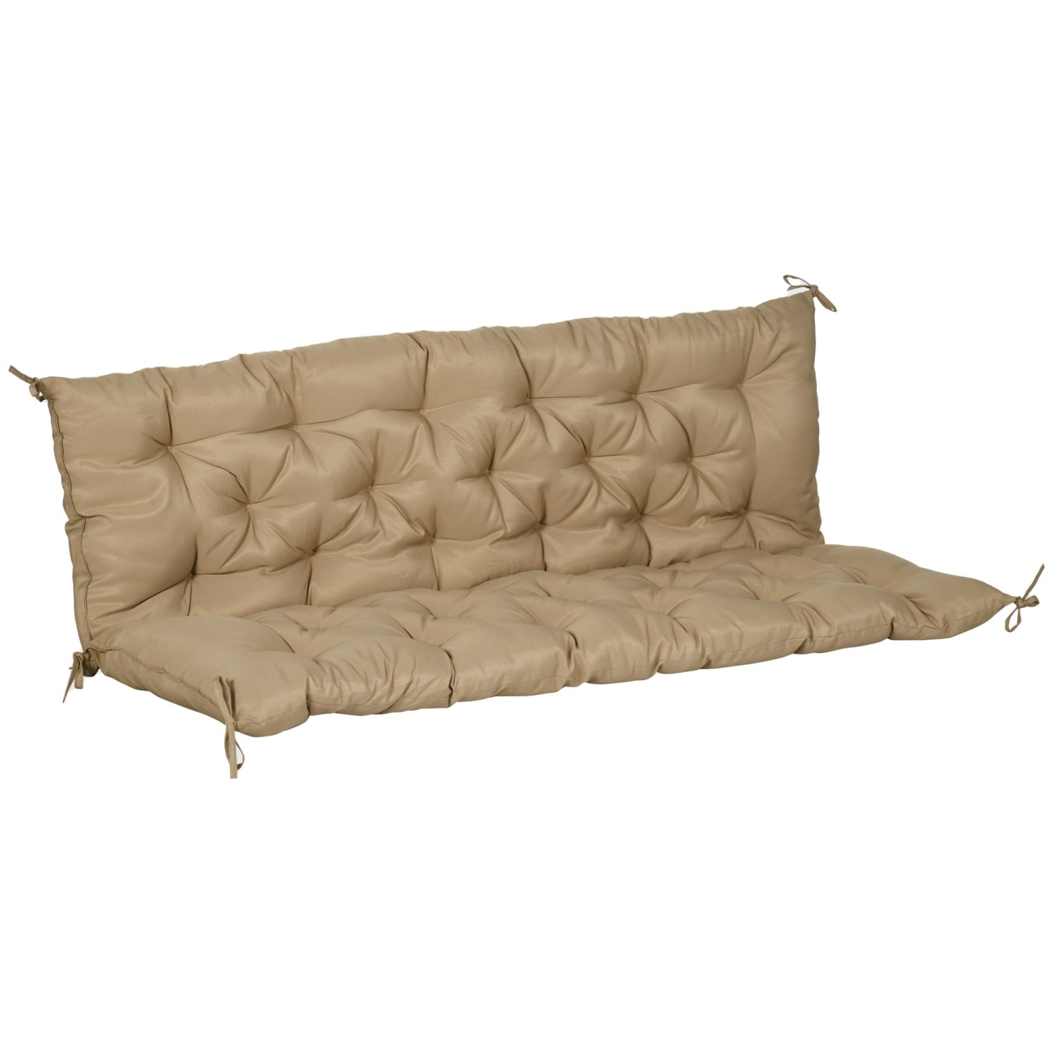 Outsunny Sitzkissen für Draußen Polyester Schaumstoff Khaki 98L x 150B x 8T günstig online kaufen