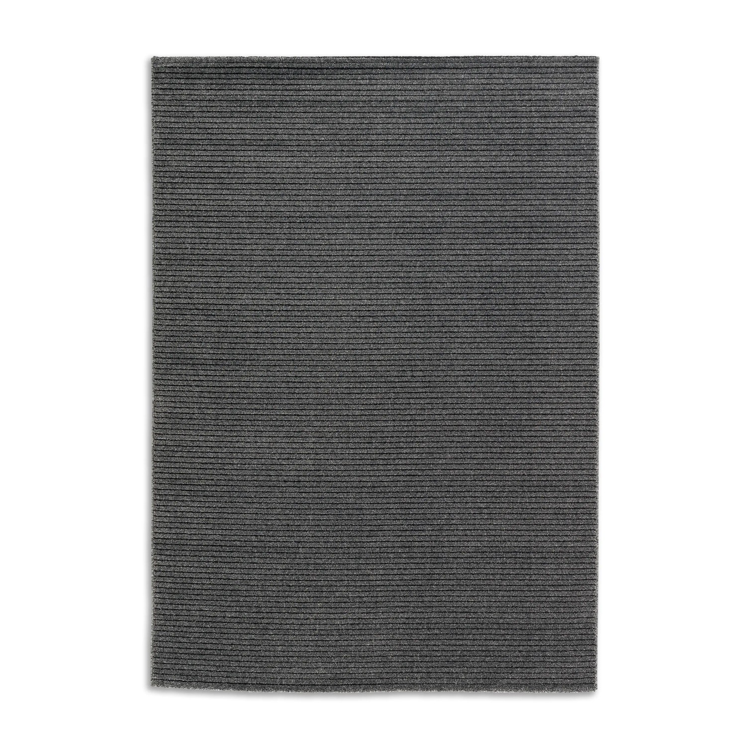 Schöner Wohnen Teppich Pure Design Streifen 80 cm x 150 cm Anthrazit
