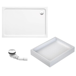 Ottofond Duschwannen-Set Aruba Rechteck 90 cm x 75 cm Weiß