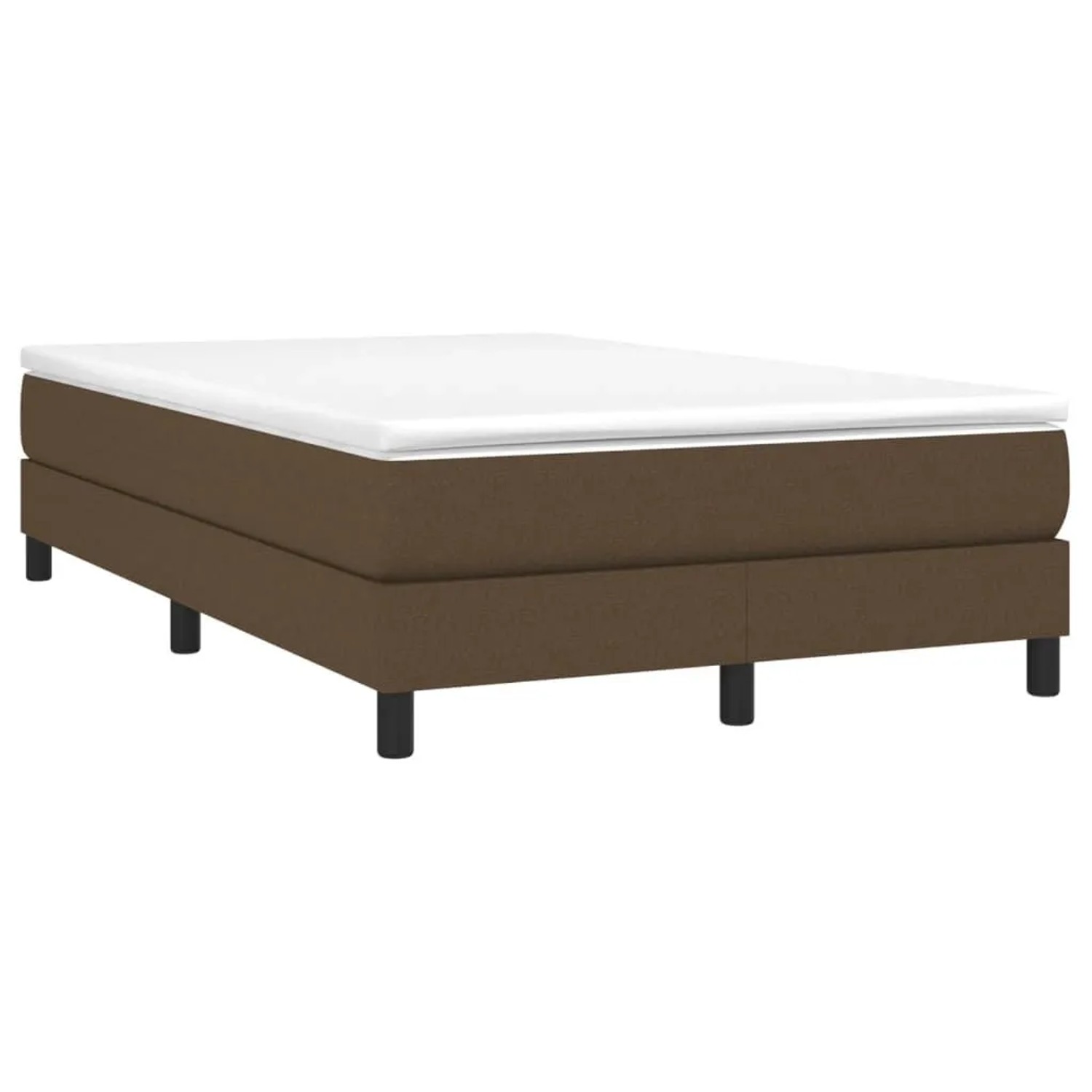 vidaXL Boxspringbett mit Matratze Dunkelbraun 120x200 cm Stoff 3144064 günstig online kaufen