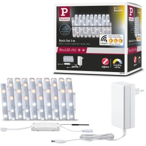 Paulmann MaxLED 250 LED-Streifen 3m Basis-Set mit Trafo und Zigbee Controller.