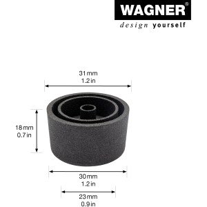 Wagner Möbelfuß Justus QuickClick, 4er Set. Kunststofffuß mit Duo-Gleitaufsatz für Möbel.