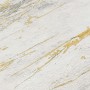 Detailansicht der Marmor Tapete in Weiß, Gold und Grau. Dekorative Vliestapete mit Marmoroptik.