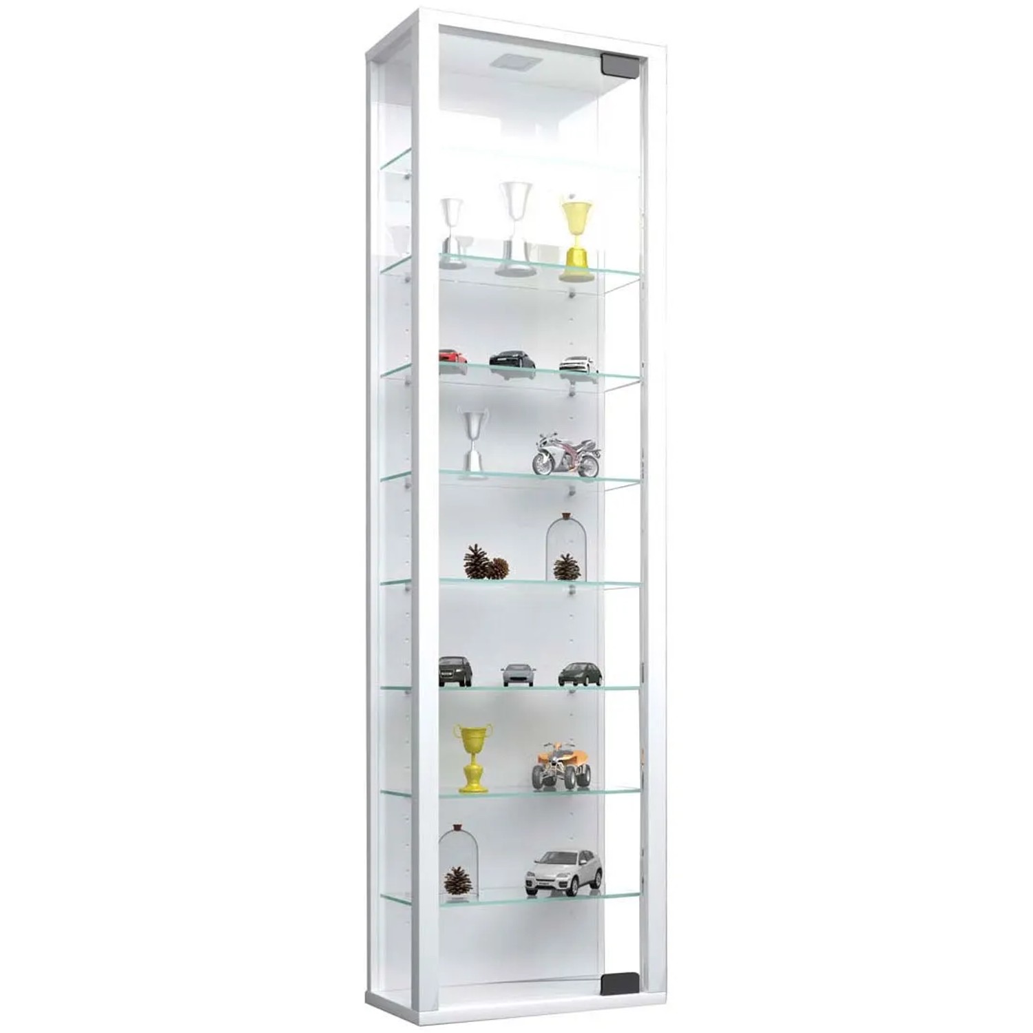 ebuy24 StanoMaxi Glasvitrinen Wandhängend 1 Glastür Weiß