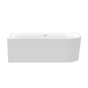 Weiße Ottofond Eckbadewanne Mince Corner Rechts, 180x80 cm, mit schmaler Kante.