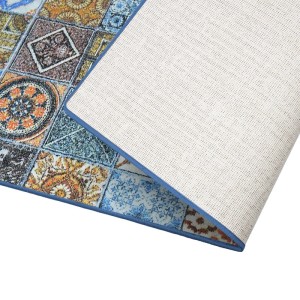 KARAT Teppichläufer Bonita im Patchwork-Design, 80x400 cm, mit rutschfester Rückseite.