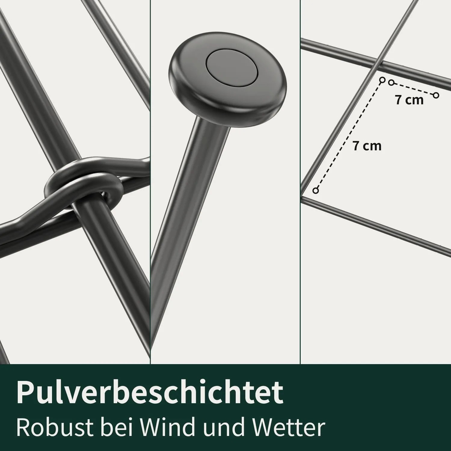 VERDOBA Teichzaun Gartenzaun Hundezaun Metall Gitterzaun aus Zaunelementen 10x Unterbogen Anthrazit_4