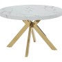 Vente-unique Essgruppe Komoni Weiß  Goldfarben 220 cm  120 cm_5