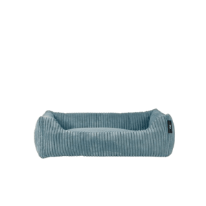 Rohrschneider Tierbett aus Cordstoff in Salbei, Größe 1. Hundekissen mit hohem Rand.