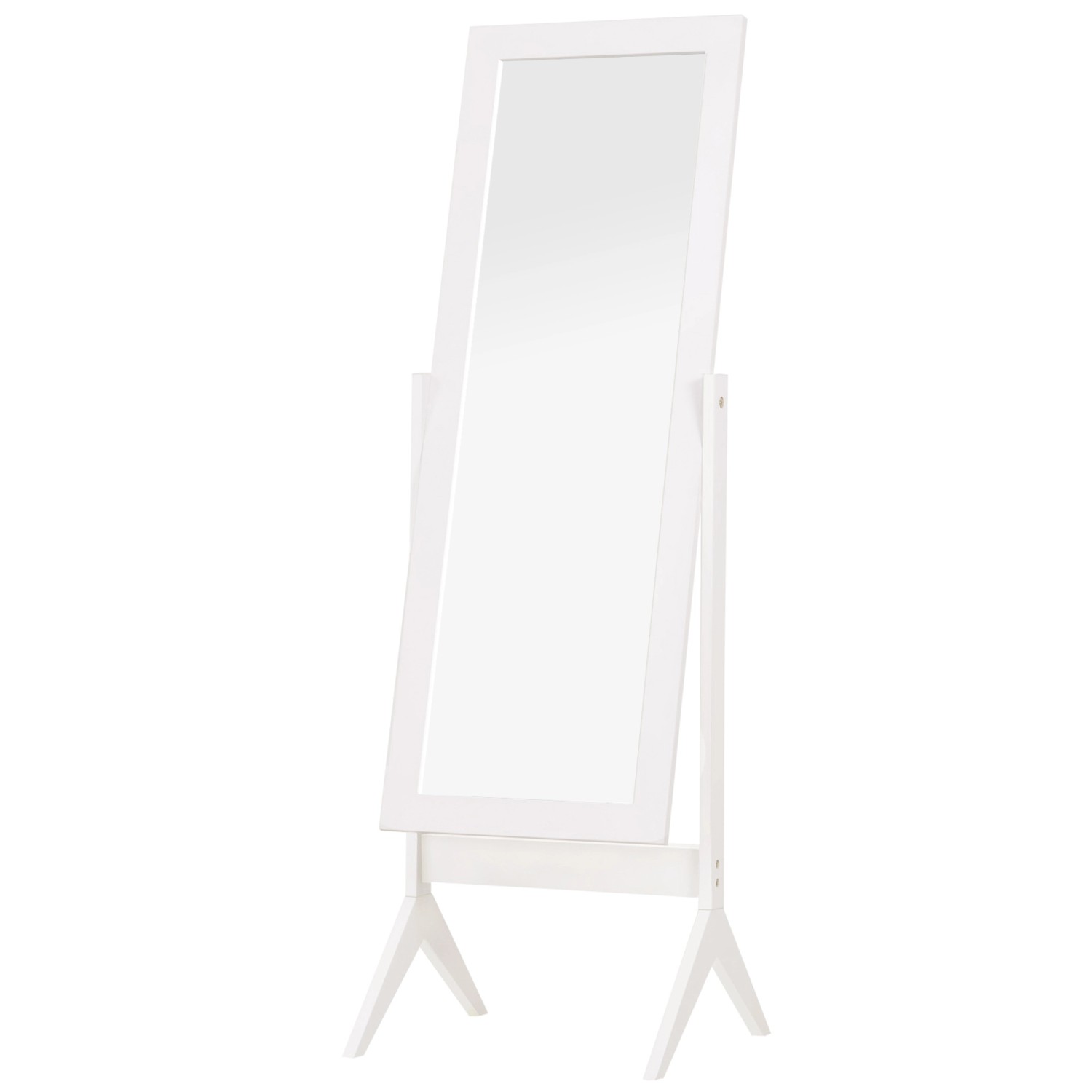 HOMCOM Standspiegel MDF Glasspiegel Weiß B47 x T46 x H148 cm günstig online kaufen