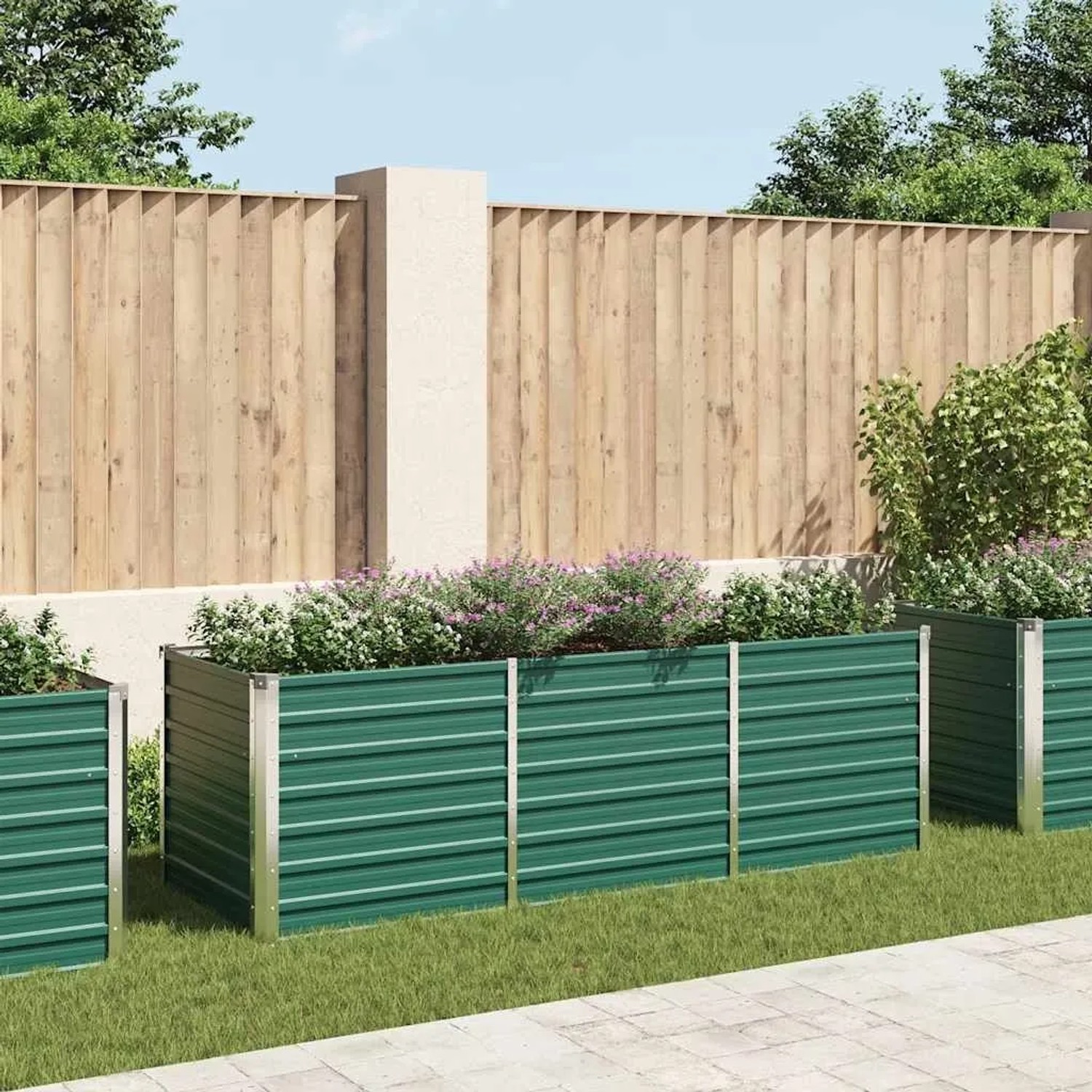 Furnicato Garten-hochbeet Verzinkter Stahl 240x80x77 Cm Grün