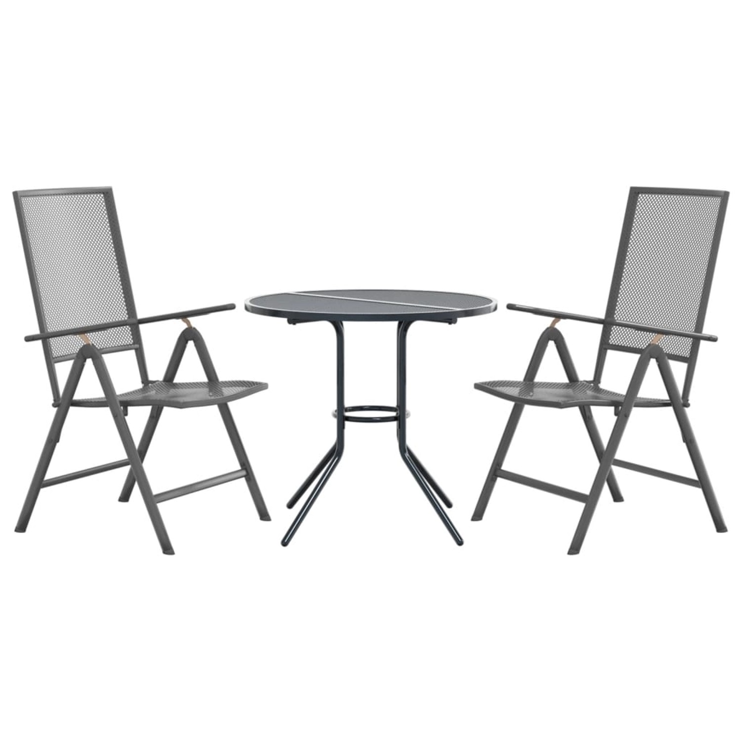 vidaXL Gartenstuhl-Set 3-Tlg Verstellbar Pulverbeschichteter Stahl 3283760 günstig online kaufen