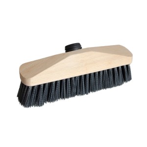 elephant® Silizium-Carbid-Besenkopf, 28 cm, schwarz-creme, für Terrassendielen.