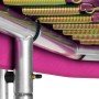 Detailaufnahme: Pinkes Salta Trampolin Combo, Federn und Rahmen im Fokus.