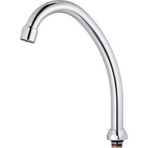 HU-Auslauf, 140 mm, Chrom, für Waschtisch- und Küchenarmaturen.