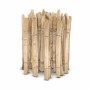 Stiltreu Staketenzaun aus Kastanie, 500x50 cm, Lattenabstand 6-8 cm. Naturzaun für Garten und Beet.