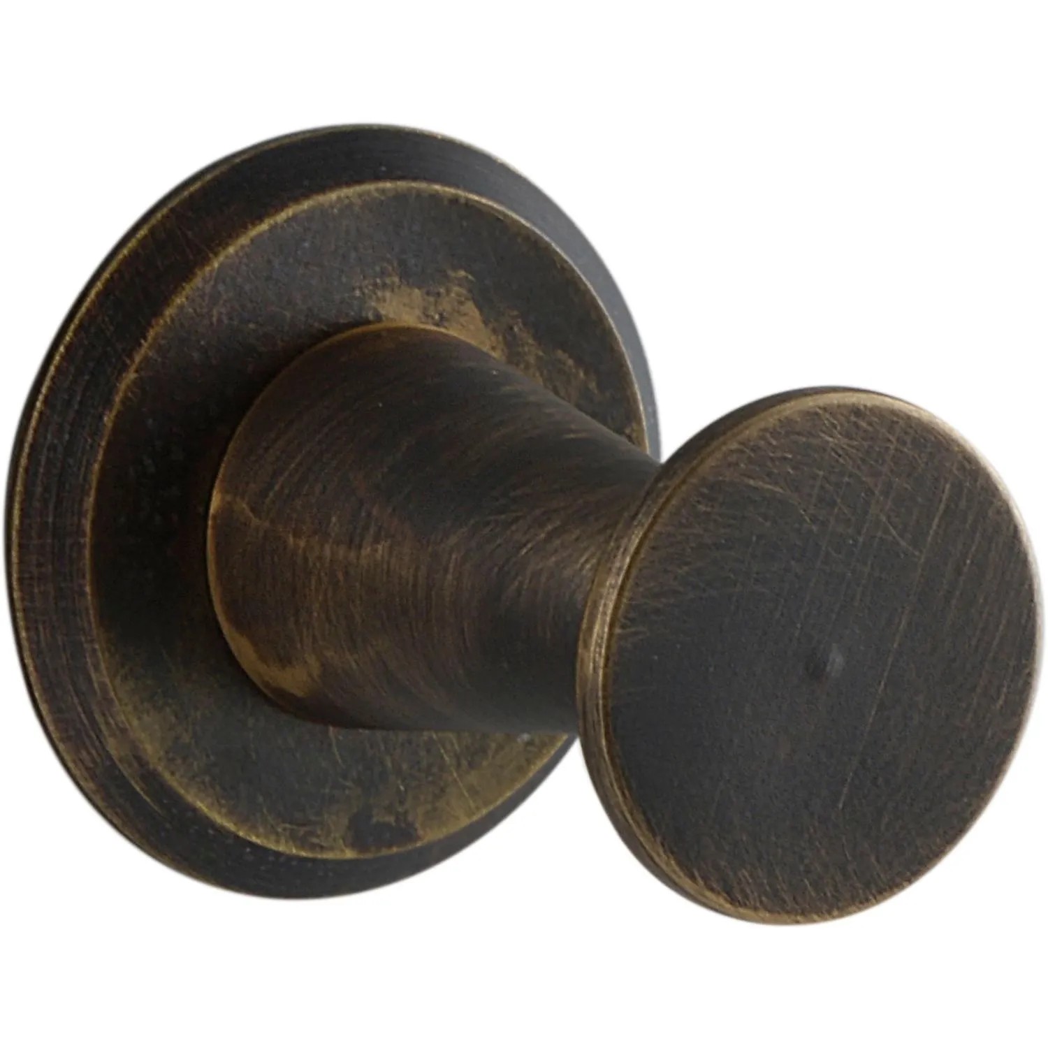 Simausrom Mantelhaken Medellot Platte Ø 30 mm Tiefe 33 mm Messing Antik Lackiert