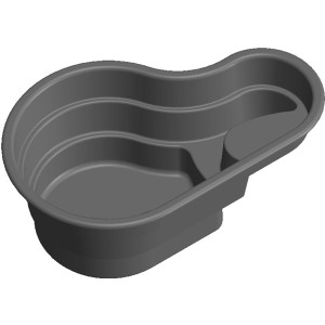 Eheim Teichbecken Lake 150 l, anthrazit, mit unterschiedlichen Teichzonen.