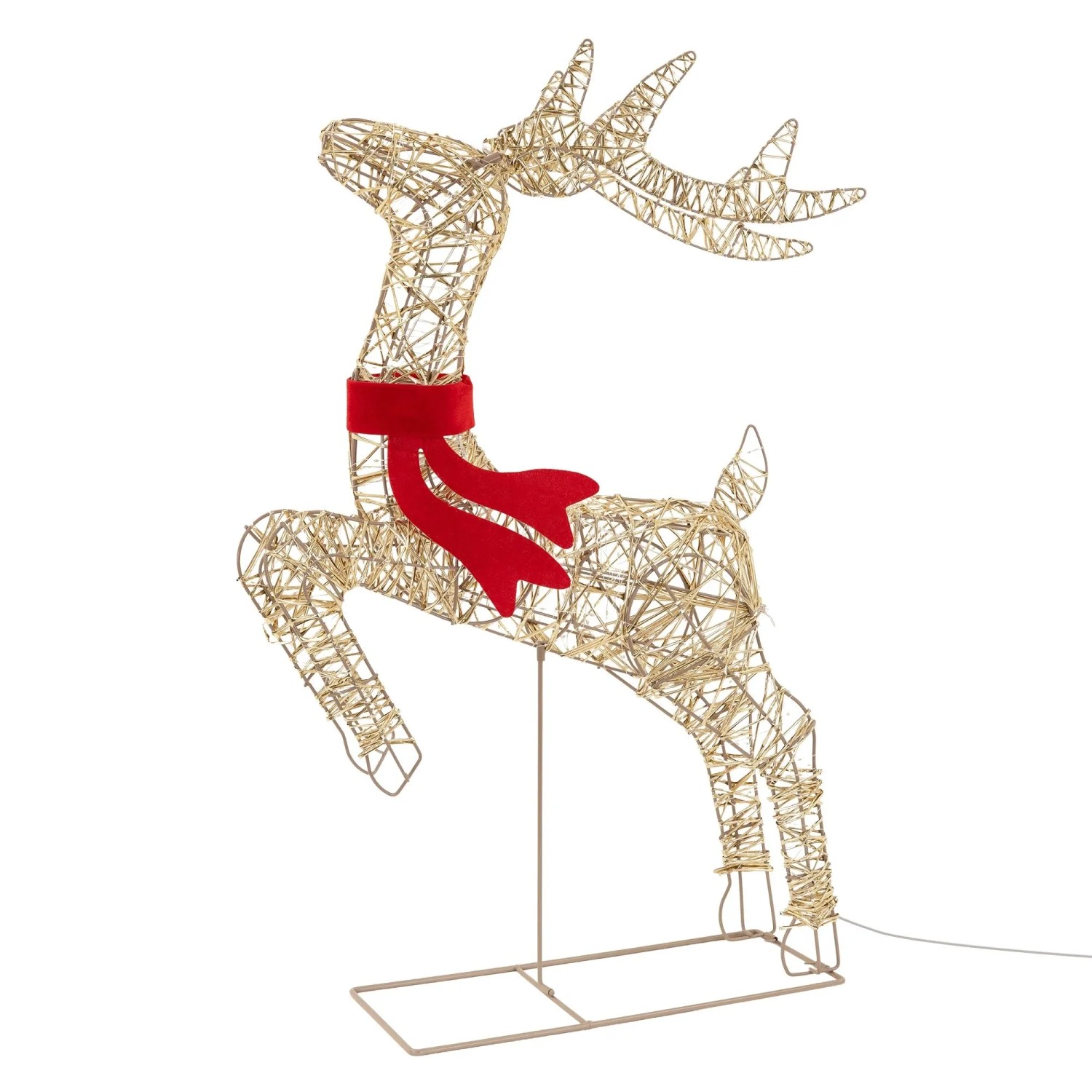 ECD Germany LED Rentier Weihnachtsdeko 720 LED Warmweiß 91 cm Weihnachtsbeleuchtung mit Timer und Blinkfunktion