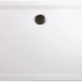 Rechteckige, weiße Breuer Duschwanne Classic Line, 120x90 cm, mit mittigem Abfluss.