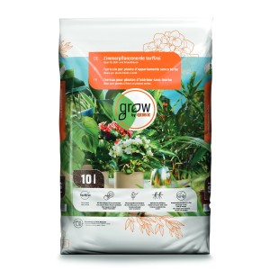 Palette GROW by OBI Zimmerpflanzenerde torffrei, 600L (60x10L), für Zimmerpflanzen.
